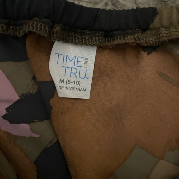 Time and Tru Green Orange Midi Slip Skirt - Picture 3 of 4